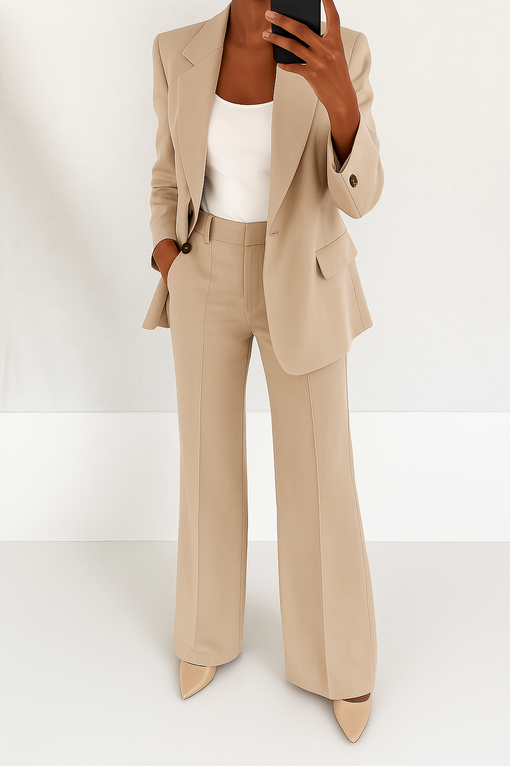 Women Tailored Two-Piece Suit Set - Image 2