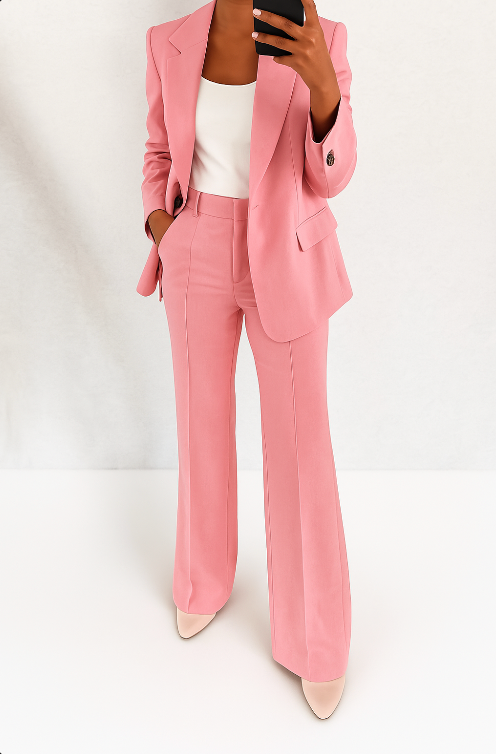 Women Tailored Two-Piece Suit Set - Image 4