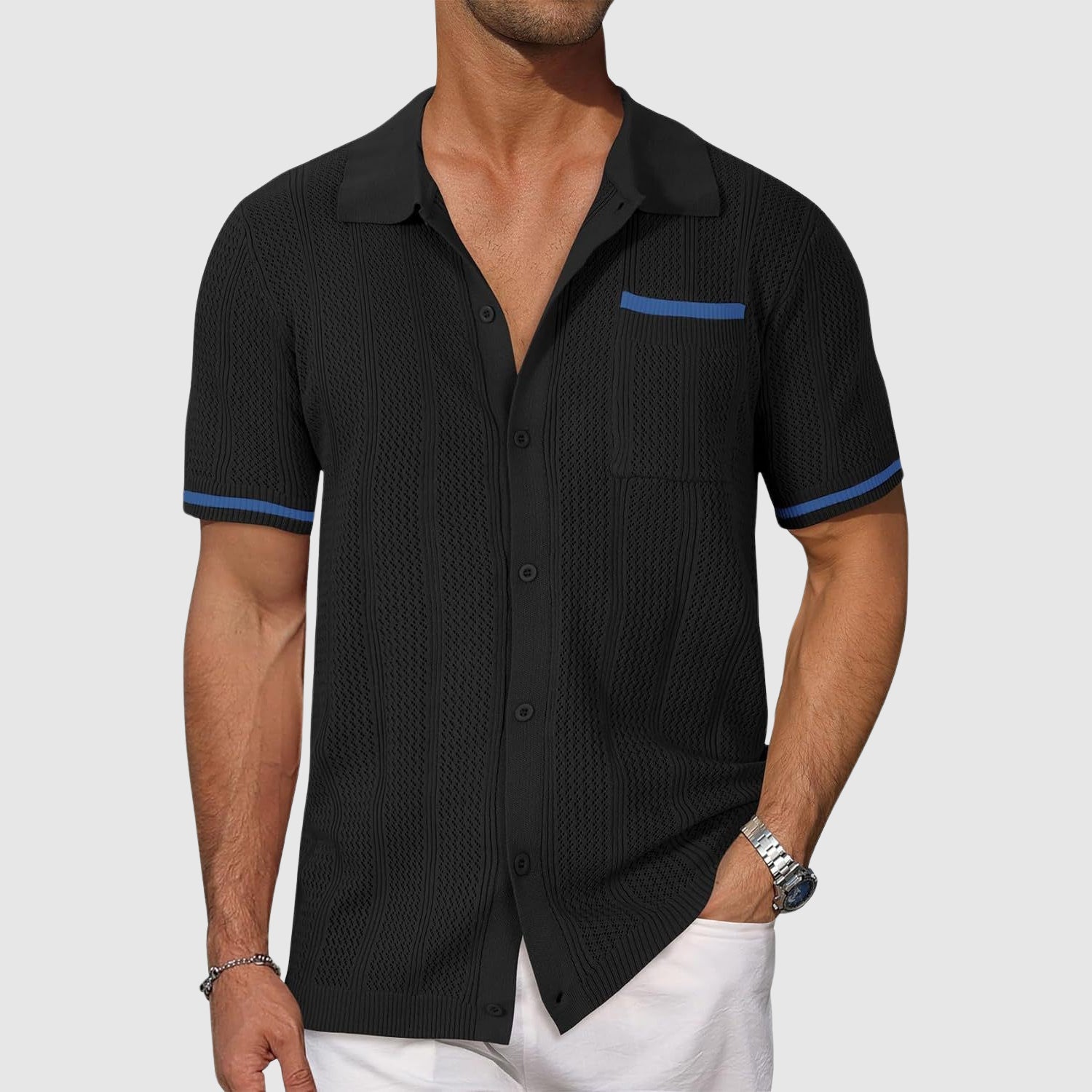 Men's Linen Blend No-Iron Summer Shirt