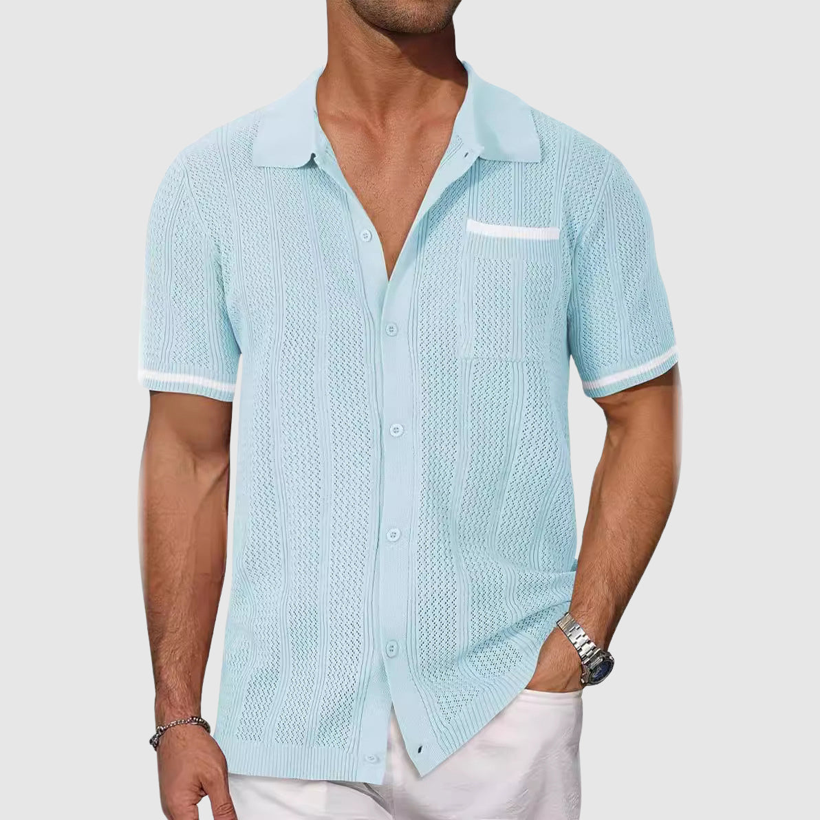 Men's Linen Blend No-Iron Summer Shirt - Image 4