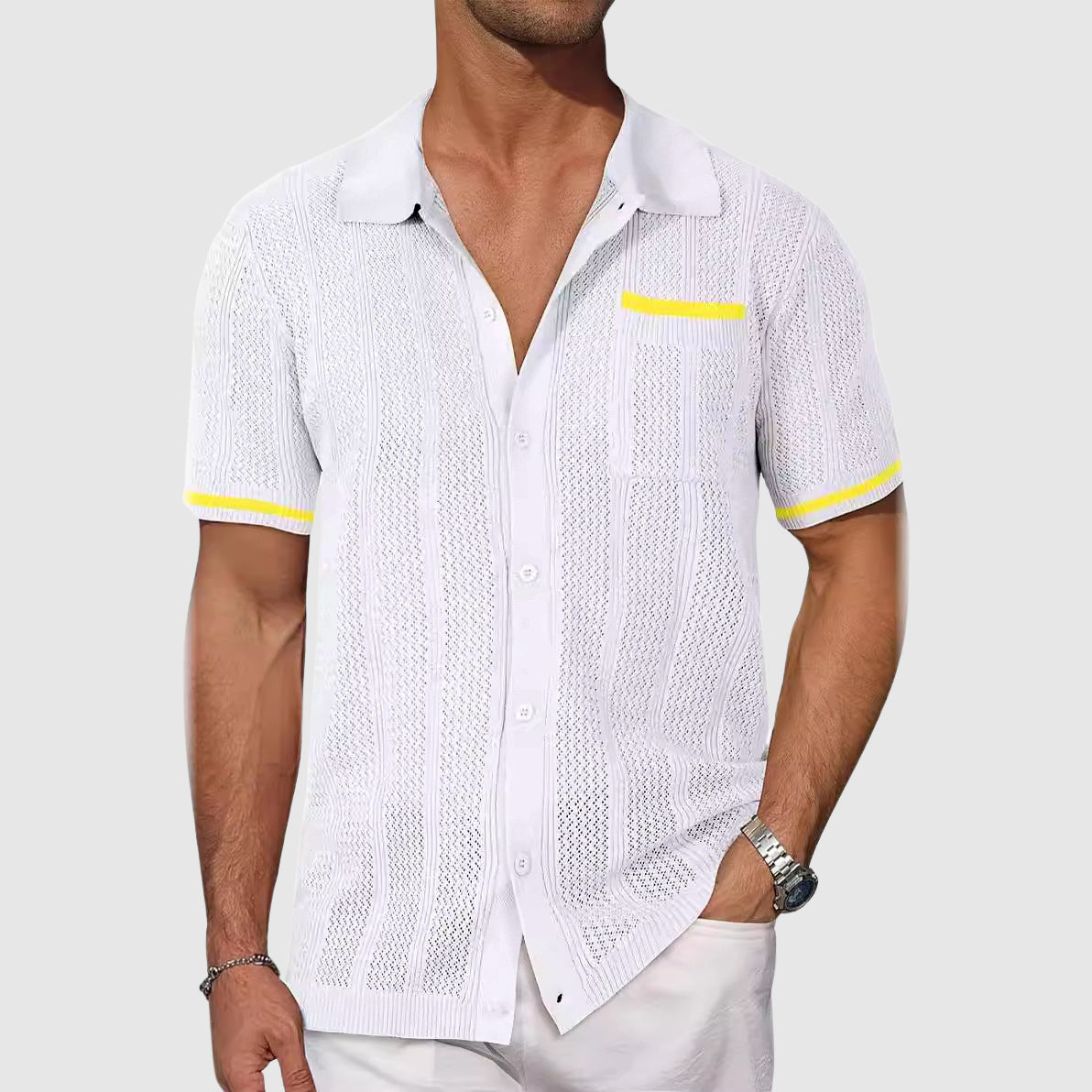 Men's Linen Blend No-Iron Summer Shirt - Image 2