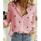 Women Plus Size Loose Fit Casual Summer Blouse Bird Print - Image 7