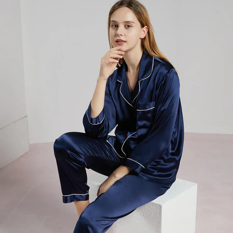 Women's Mulberry Silk Pajama Set Luxury Sleepwear - Image 6