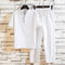 Men's 2 Piece Linen Outfit Set Summer Shirt Pants