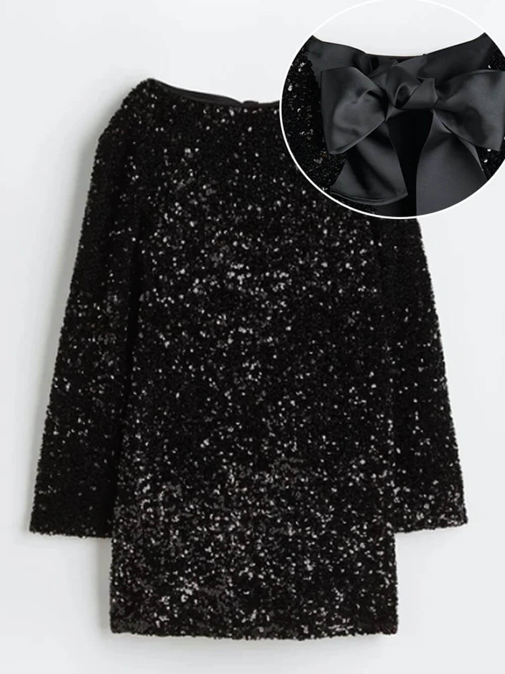 Women Textured Boucle Knit Long Sleeve Mini Dress - Image 14