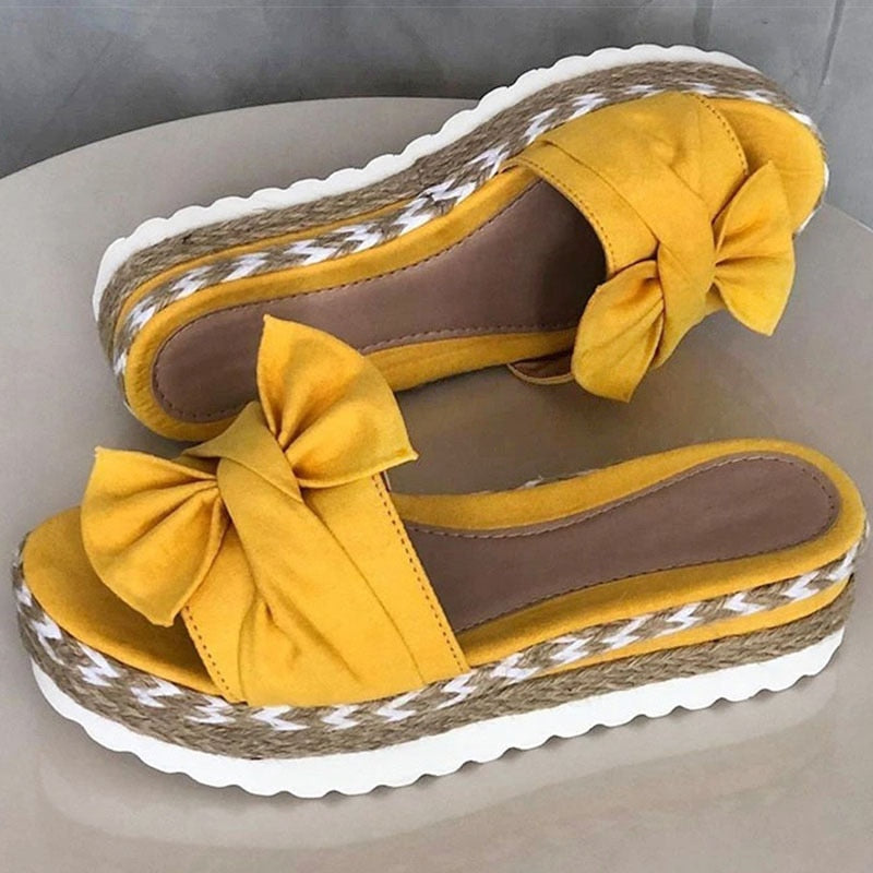 Women Bow Flat Sandals - Image 5