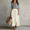 Women Two Piece Set Blouse Midi Skirt Co-Ord Casual