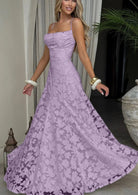 Women Floral Embroidered Maxi Evening Dress Sleeveless Formal Gown - Image 17
