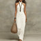 Women Halter Neck Boho Maxi Dress