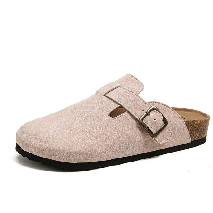 Unisex Leather Boston Style Clogs Slip-On Closed Toe Sandals - Image 10
