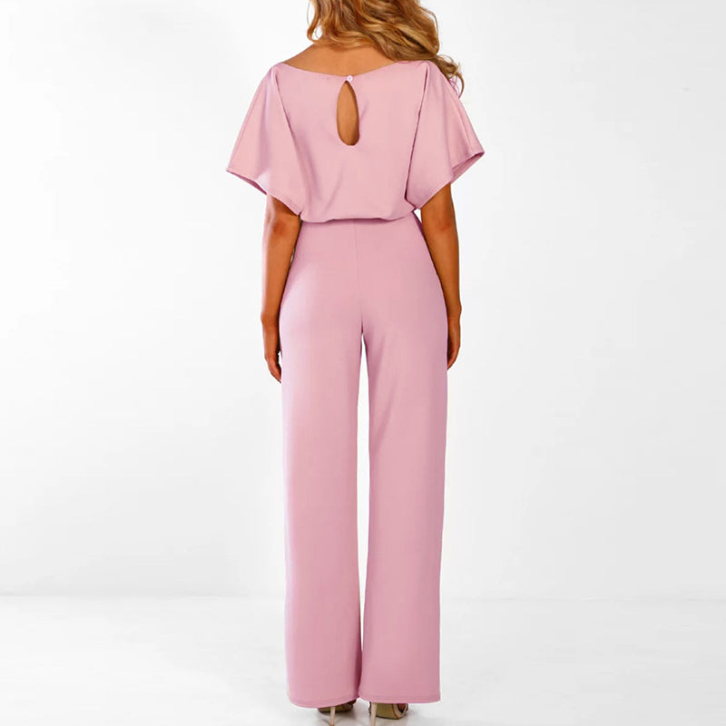 Imee | Women’s Tie-Front Batwing Jumpsuit - Image 9