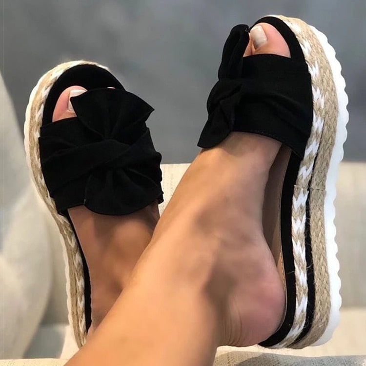 Women Bow Flat Sandals - Image 7
