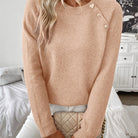 Women Pearl Button Knit Sweater - Image 10