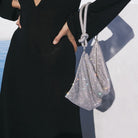 Women Rhinestone Evening Bag Triangle Knotted Clutch - Image 7