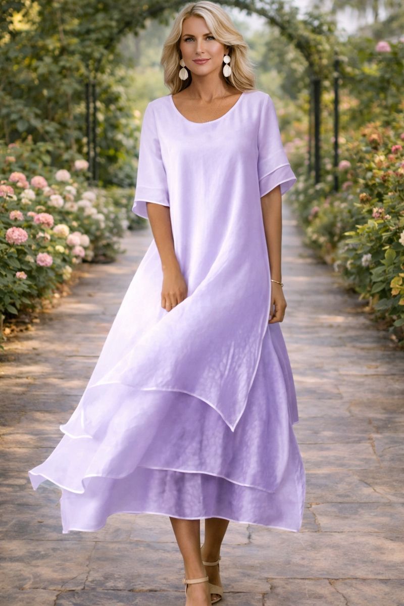 Women Elegant Midi Dress - Image 5