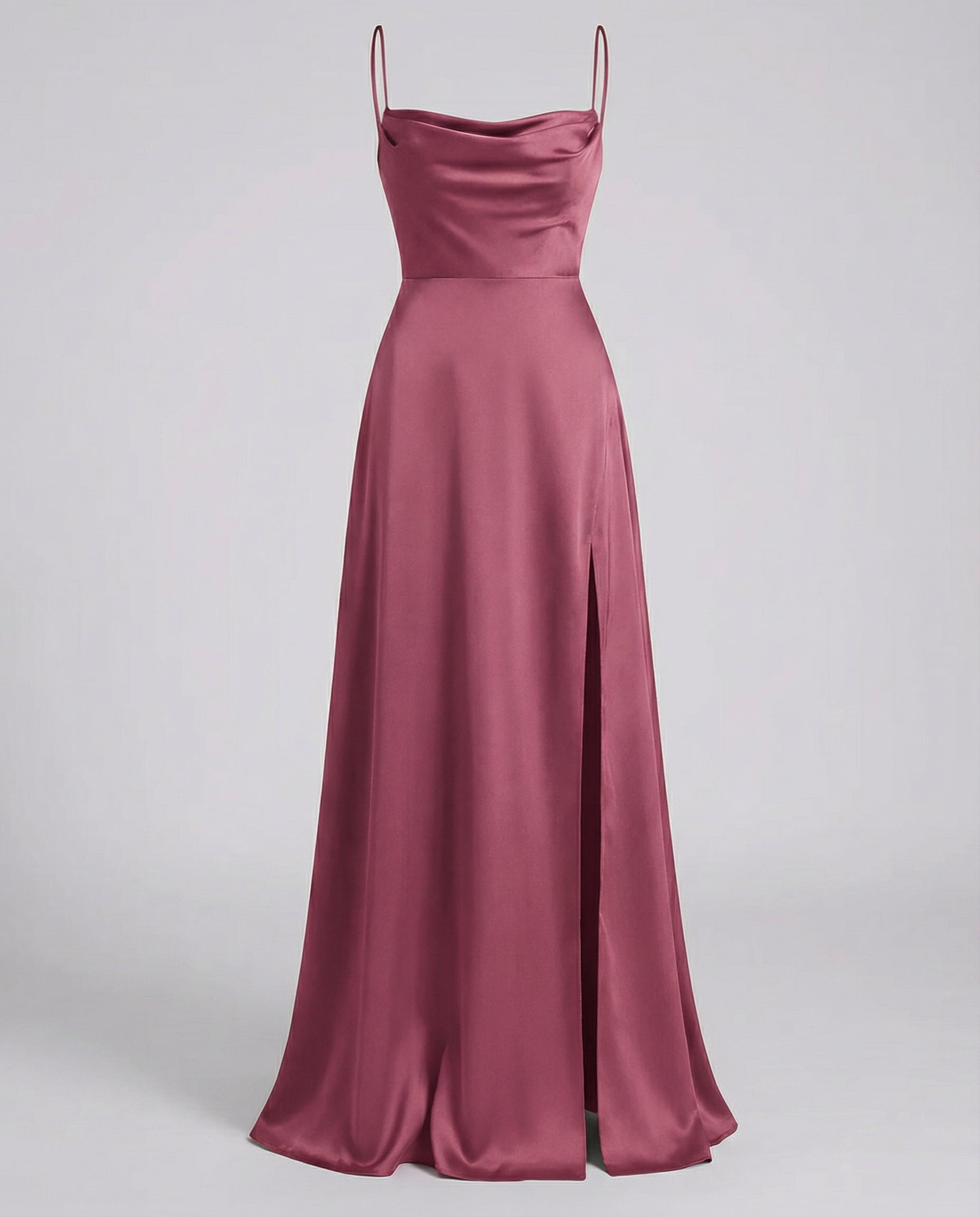 Women Satin Cowl Neck Maxi Dress Formal Evening - Image 8
