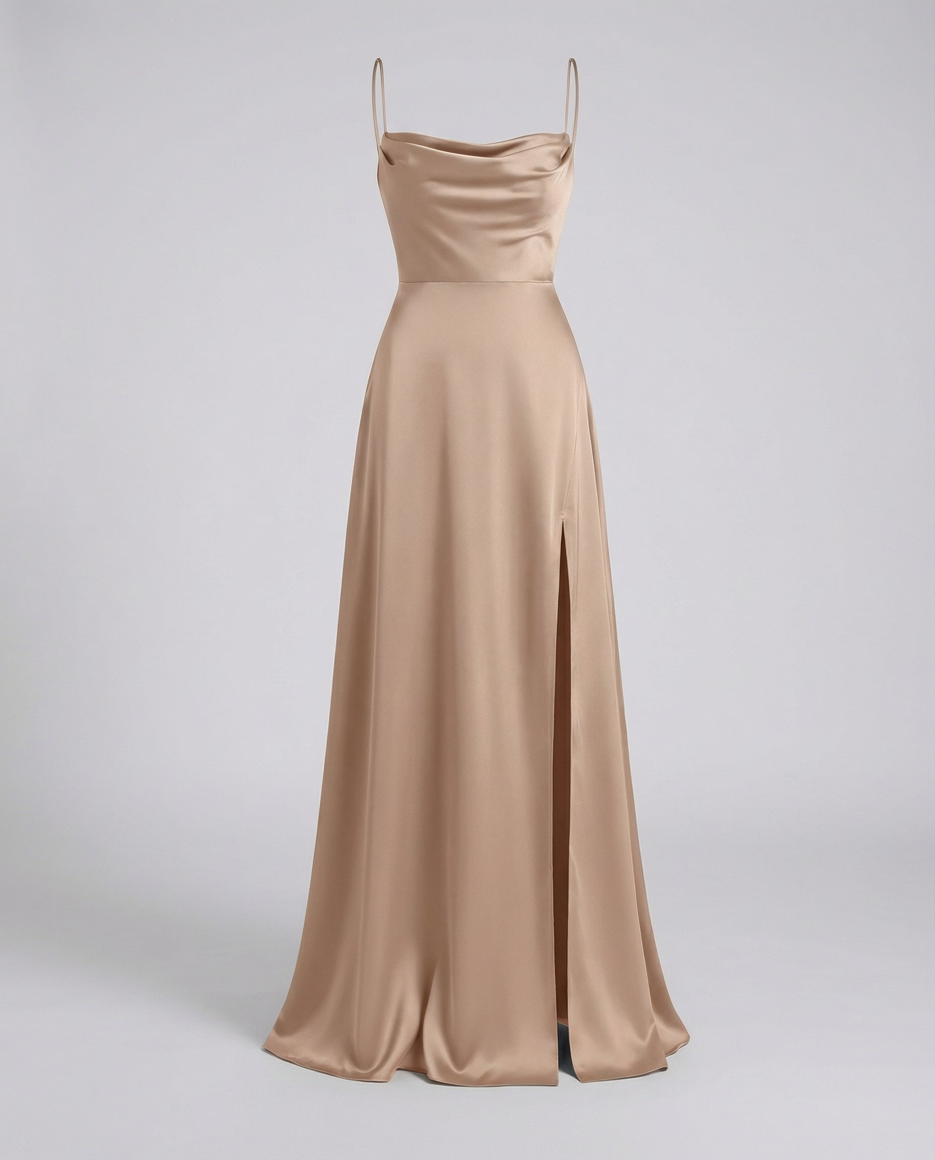 Women Satin Cowl Neck Maxi Dress Formal Evening - Image 9