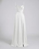 Women Satin Cowl Neck Maxi Dress Formal Evening - Image 10
