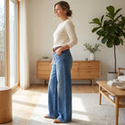 Retro Hochtaillierte Weite Jeans für Damen - Image 2