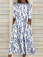 Sela™ – Küstenblumen Midi Kleid - Image 2