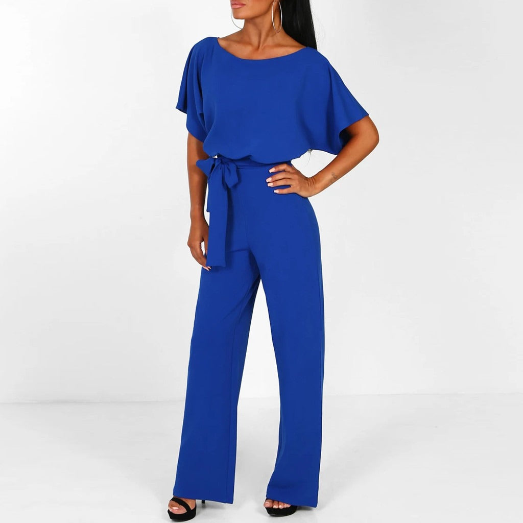 Imee | Women’s Tie-Front Batwing Jumpsuit - Image 3