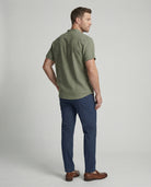 Men's Linen Mandarin Collar Short Sleeve Shirt - Image 3