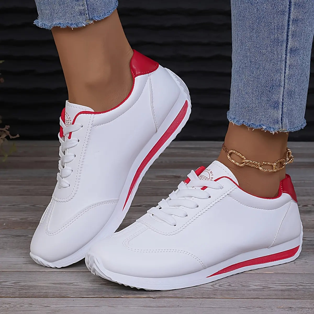 Abigail | Einfarbige Freizeit-Sportschuhe für Damen mit dicken Sohlen - Image 4