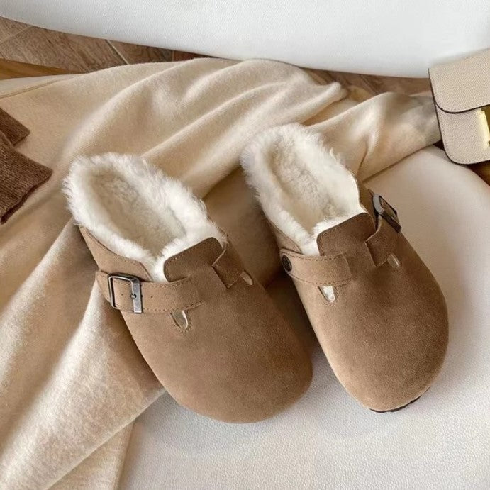 Unisex Leather Boston Style Clogs Slip-On Closed Toe Sandals - Image 12