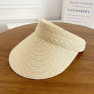 Women Woven Straw Wide Brim Sun Visor Hat - Image 9