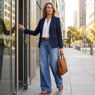 Retro Hochtaillierte Weite Jeans für Damen - Image 4