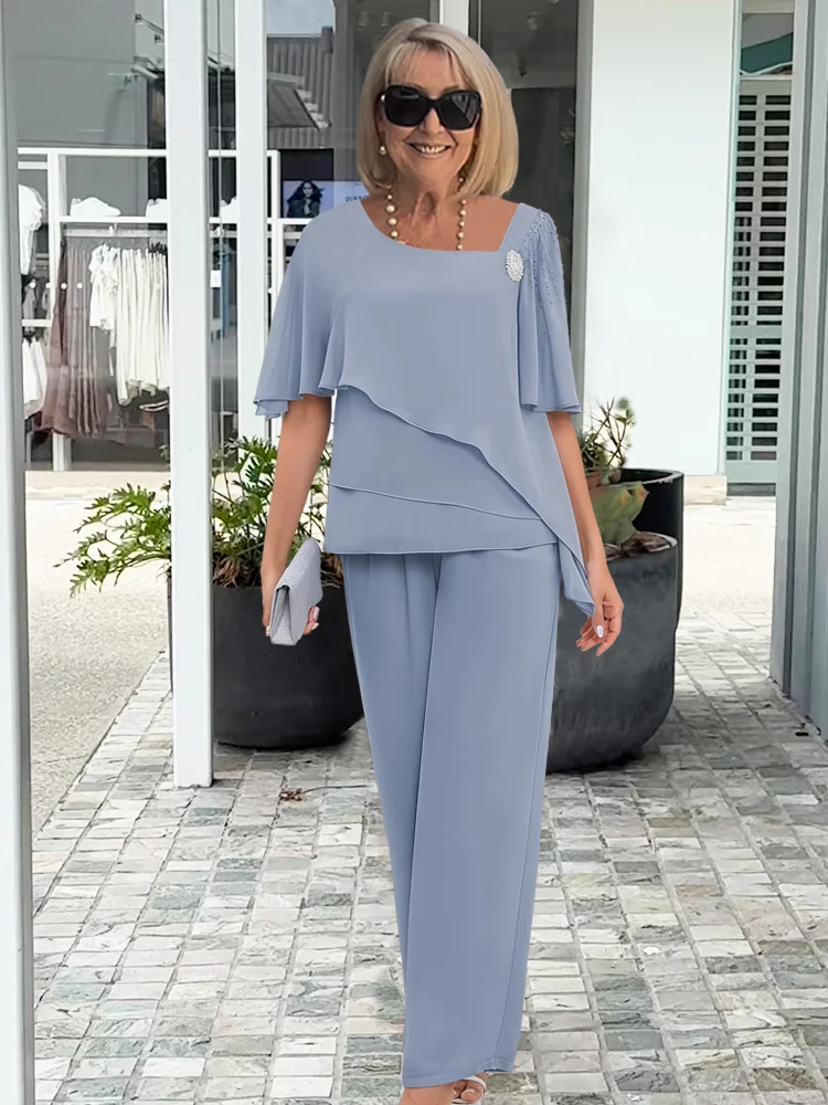 Women Elegant 2 Piece Summer Skirt Set