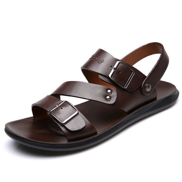 Men's Leather Cushioned Walking Sandals