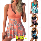 Women Plus Size Two Piece Skirted Swimsuit Open Back - Image 6
