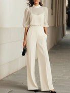 Women Wide Leg Formal Jumpsuit