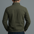 Men's Cotton Twill Stand Collar Zip Jacket - Image 7