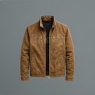 Men's Cotton Twill Stand Collar Zip Jacket - Image 5