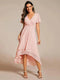 Women Wrap V-Neck Tiered Wedding Guest Midi Dress