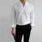 Men's Mandarin Collar Long Sleeve Shirt