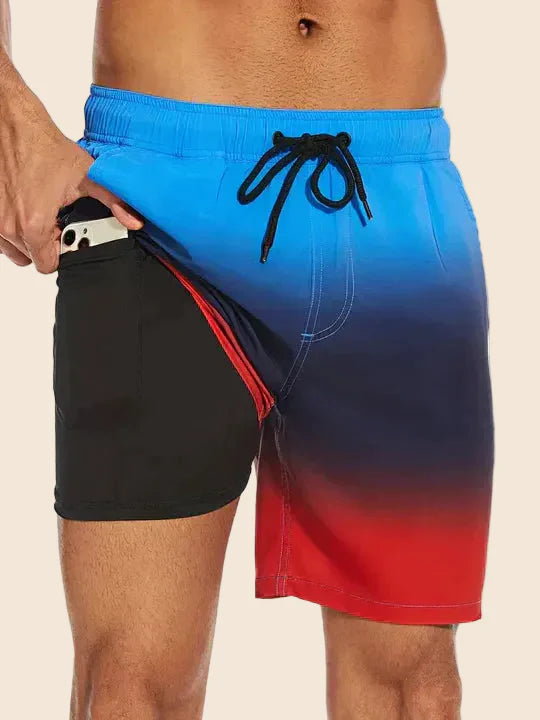 Men's Slim Fit Patterned Swim Shorts Liner - Image 4