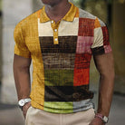 Men's Patchwork Polo Shirt Short Sleeve Summer Knit - Image 14
