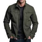 Men's Cotton Twill Stand Collar Zip Jacket - Image 2