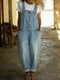 Adjustable Buckle Denim Overall