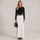 Women Wide Leg Flowy Maxi Skirt