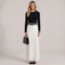 Women Wide Leg Flowy Maxi Skirt