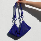 Women Rhinestone Evening Bag Triangle Knotted Clutch - Image 20