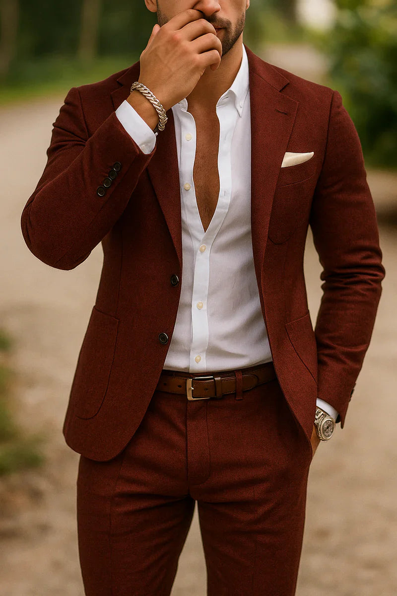 Men's Slim Fit Two Piece Suit Set - Image 8