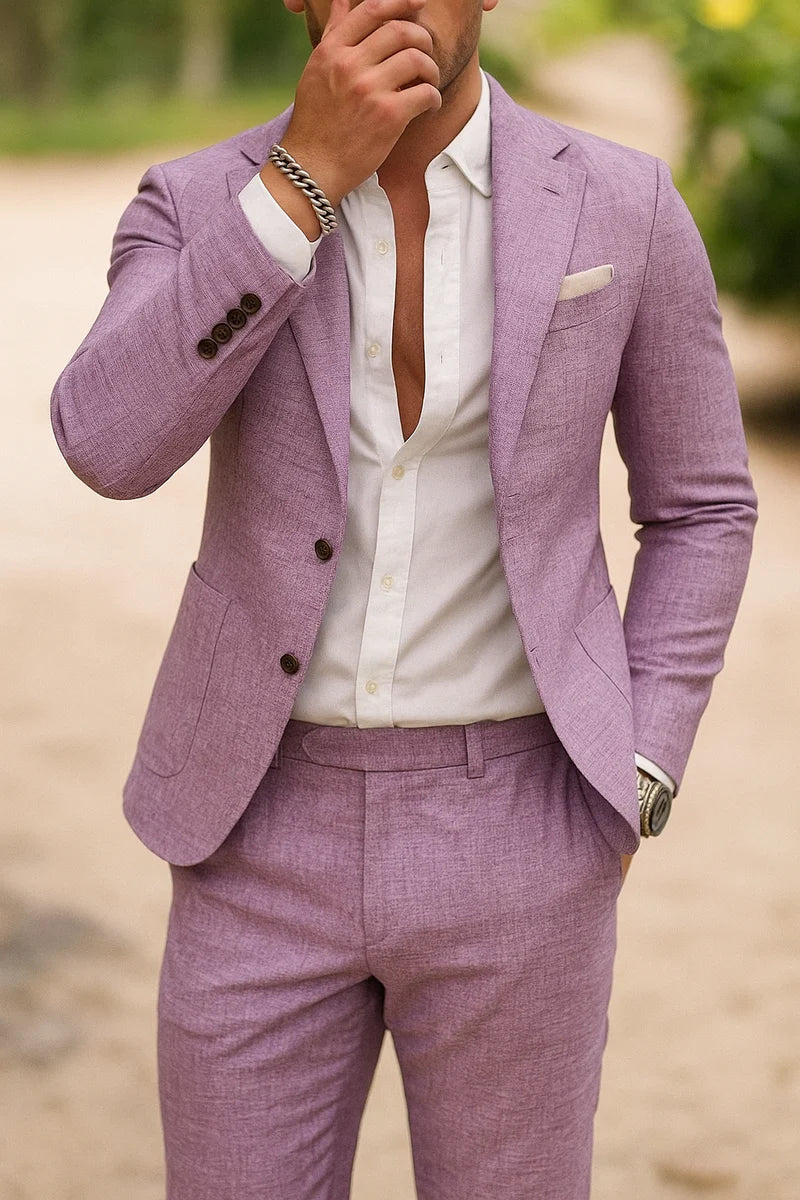 Men's Slim Fit Two Piece Suit Set - Image 9