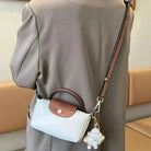 Women Mini Crossbody Bag Top Handle Two-Tone Flap - Image 3