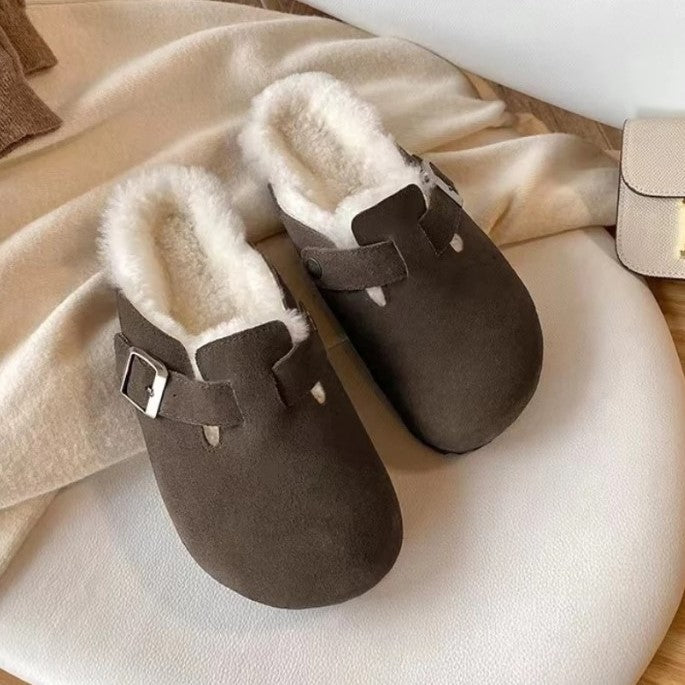 Unisex Leather Boston Style Clogs Slip-On Closed Toe Sandals - Image 13