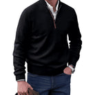 Men's Knit Half-Zip Sweater Quarter-Zip Pullover - Image 11